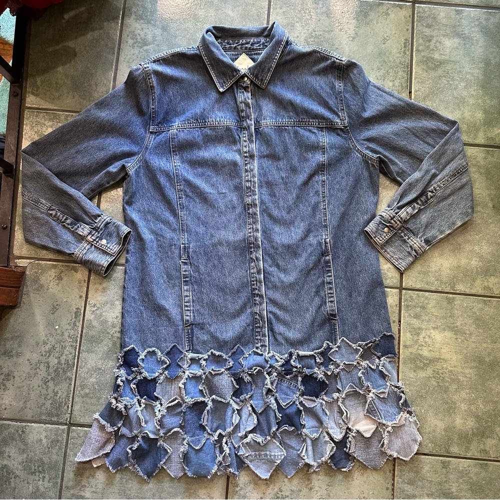 Boho Patchwork Hippie Chic Retro Jean Denim Jacke… - image 3